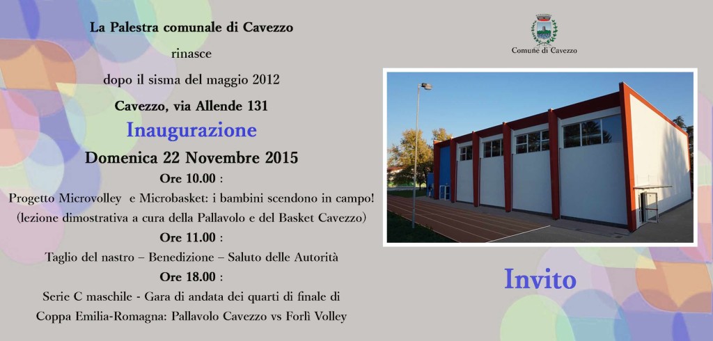 CAVEZZO 22nov15 INAUGURAZIONE PALESTRA