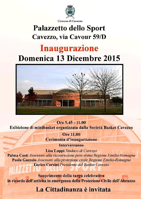 CAVEZZO - PALASPORT Programma - 13dic15